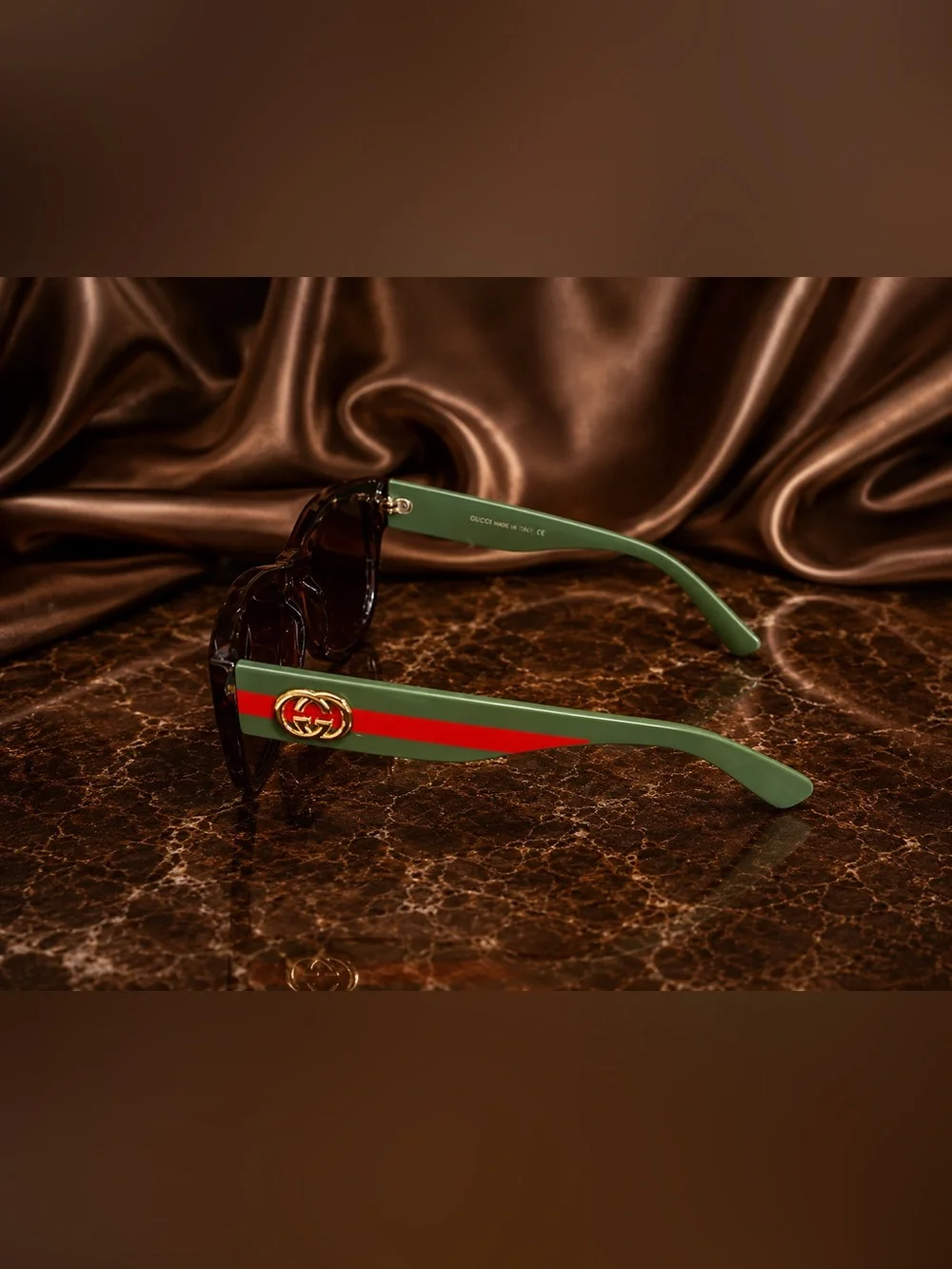 Tortoiseshell Sunglasses with Gold GG Accents